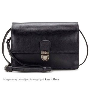 Patricia Nash Black Leather crossbody purse.